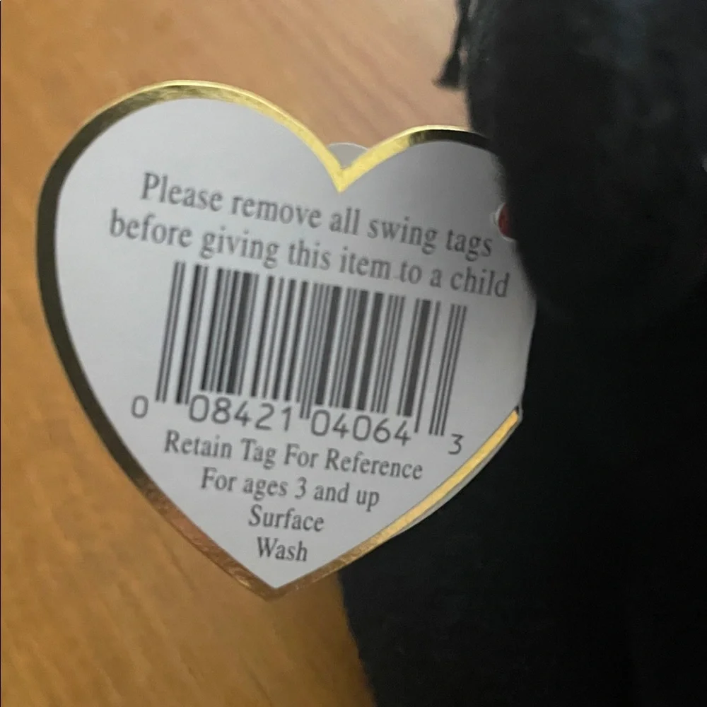 Ty NWT Black Velvet beanie baby